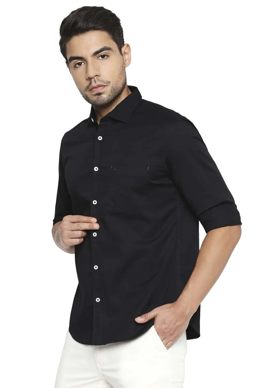 Basics Slim Fit Stretch Shirt