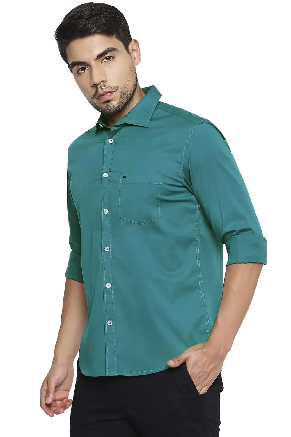 Basics Slim Fit Stretch Shirt