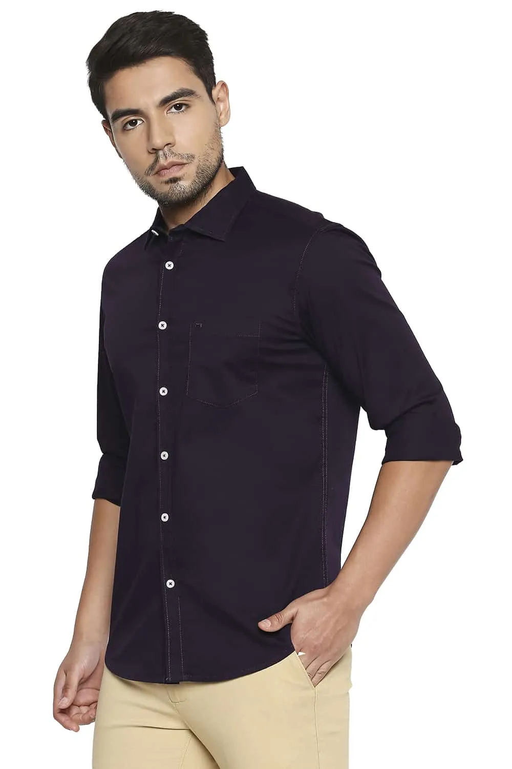 Basics Slim Fit Stretch Shirt