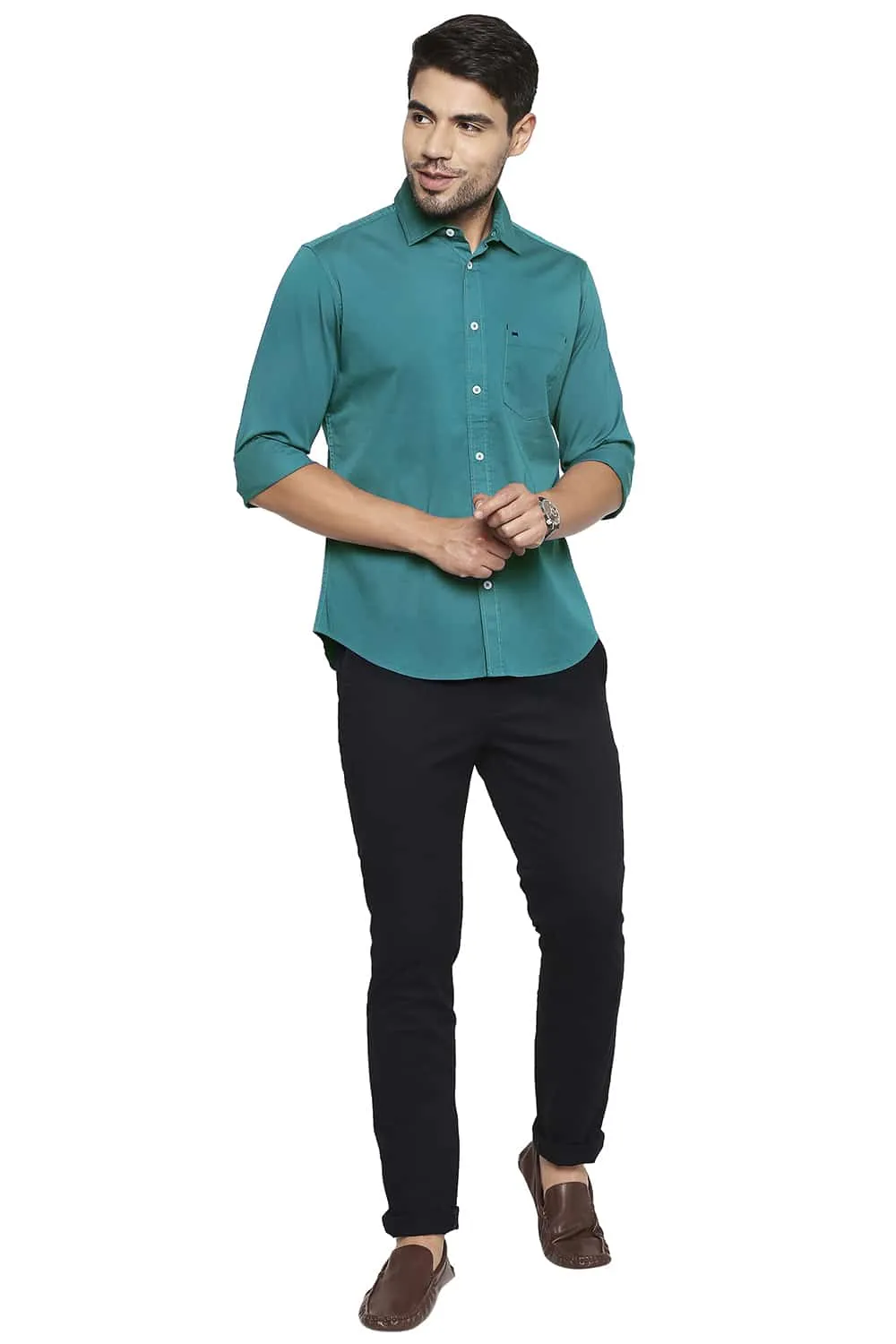 Basics Slim Fit Stretch Shirt