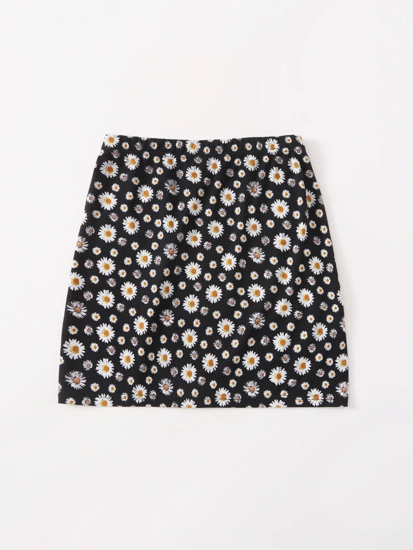 Boho All Over Print Split Natural Mini Women Skirt