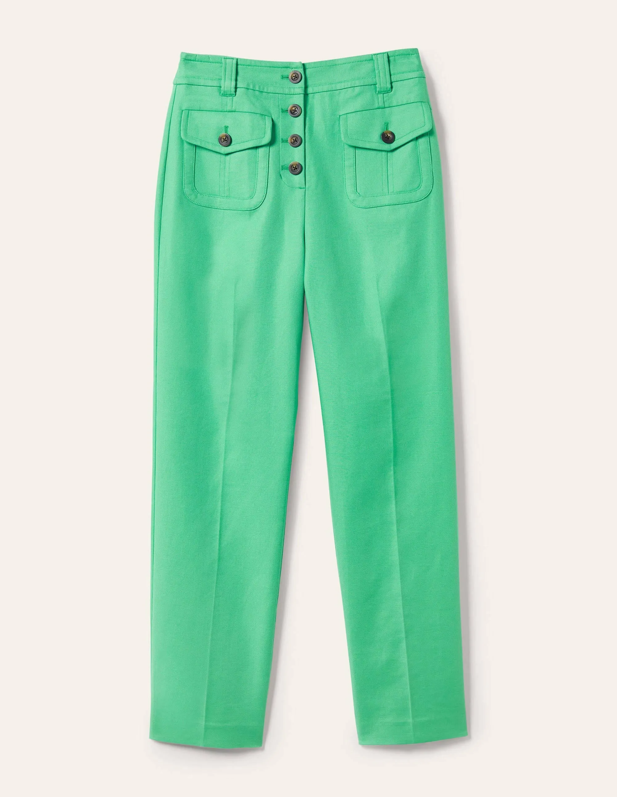 Carrie High Waisted Trousers-Green Lagoon