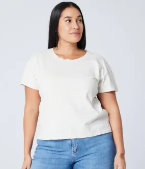 Easy Crop Tee - Stone