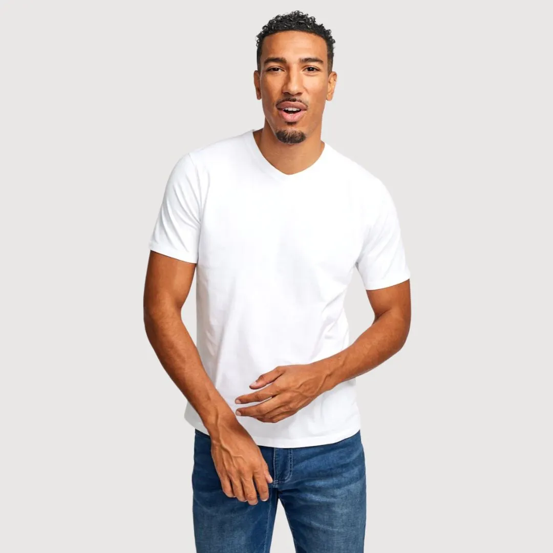 Easy Monday V Neck (White)