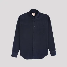 Easy Shirt - Silk Blend Nep Twill - Navy