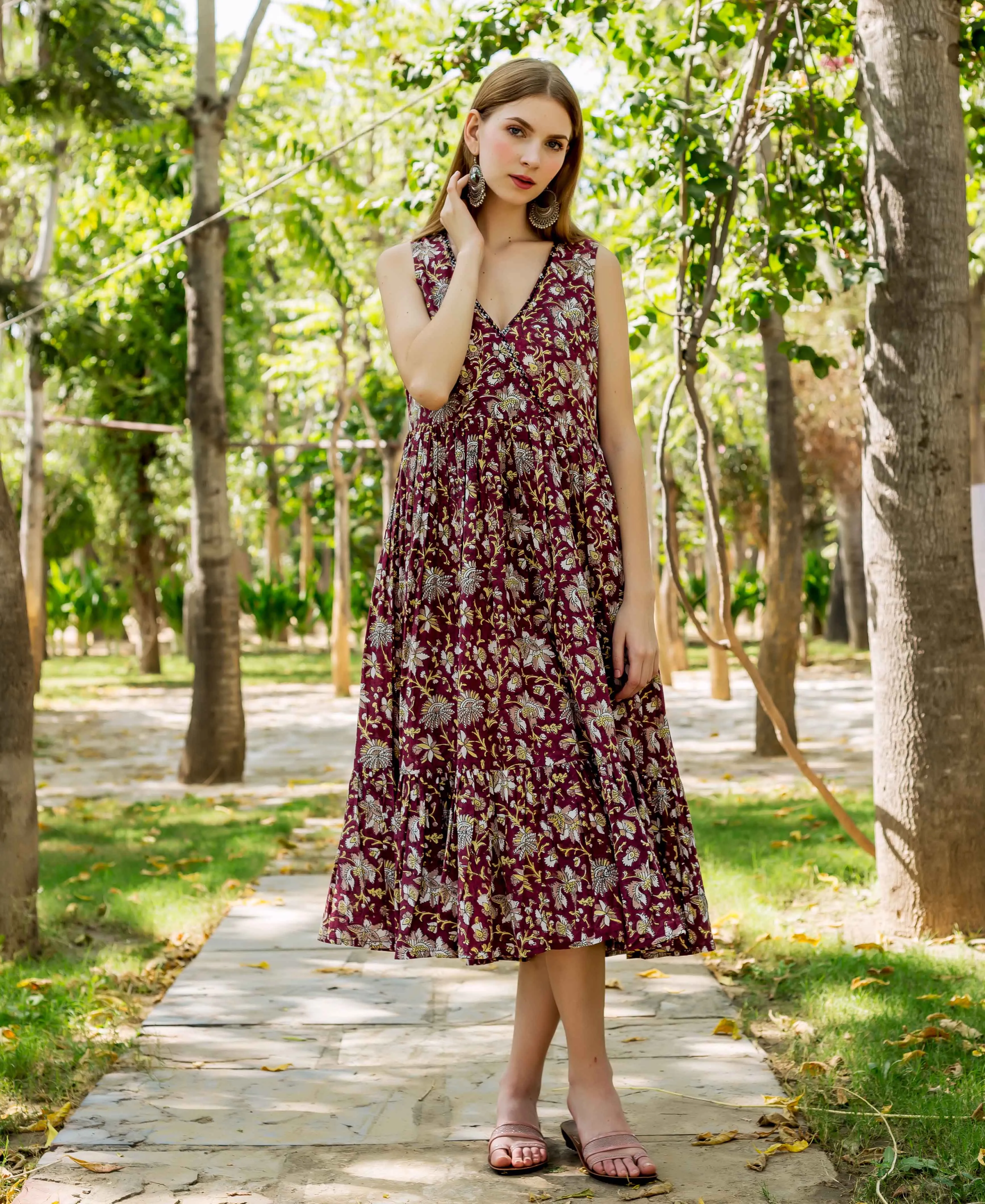 Emma Printed Tiered Dress