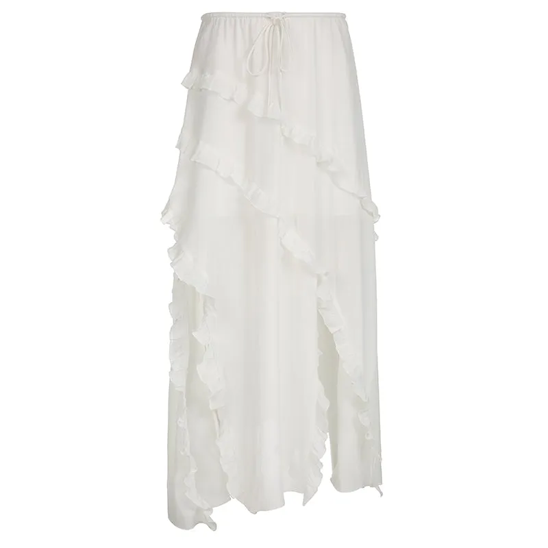 Fatma Ruffle Maxi Skirt