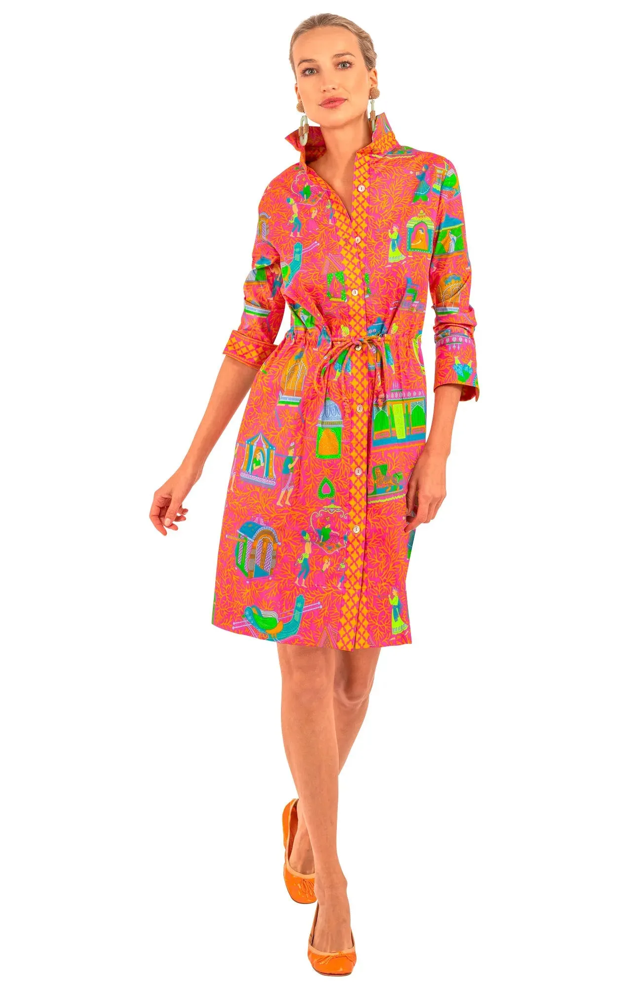 Gretchen Scott | Cotton Pulley Dress | Women's | Pink Palanquin Party