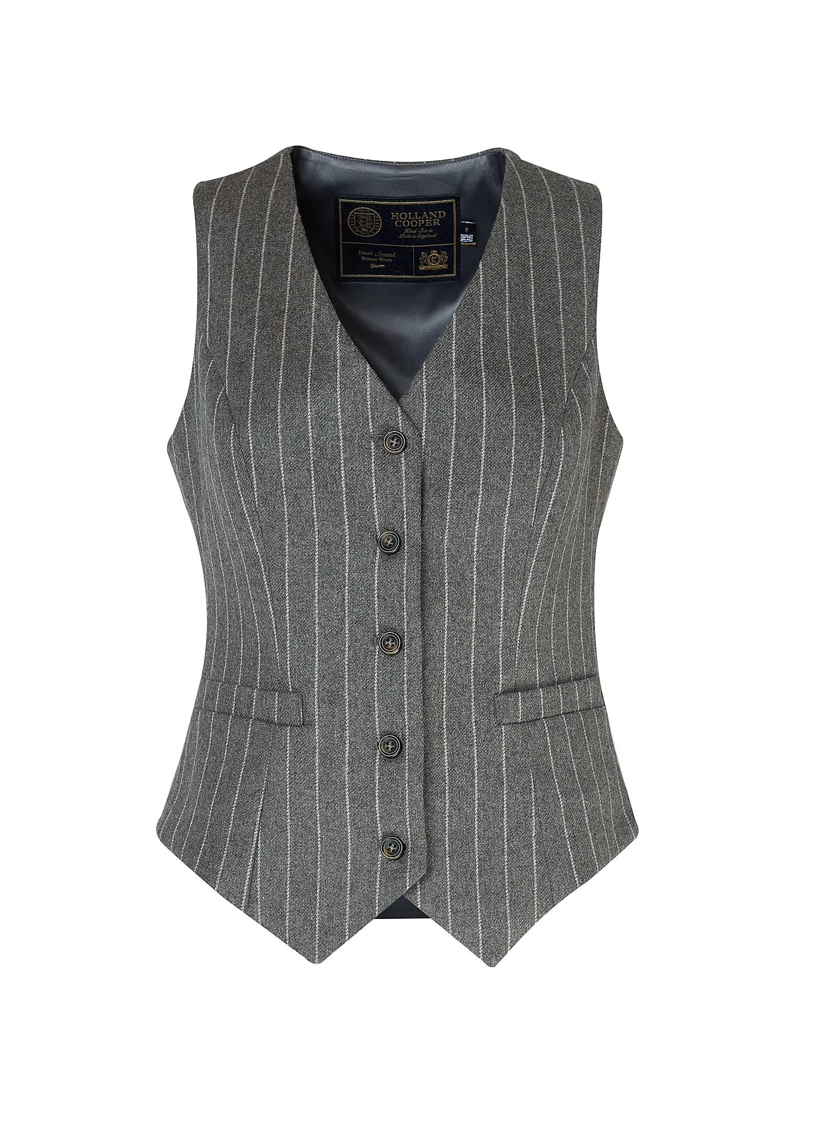 Hampton Waistcoat (Soft Grey Pinstripe)