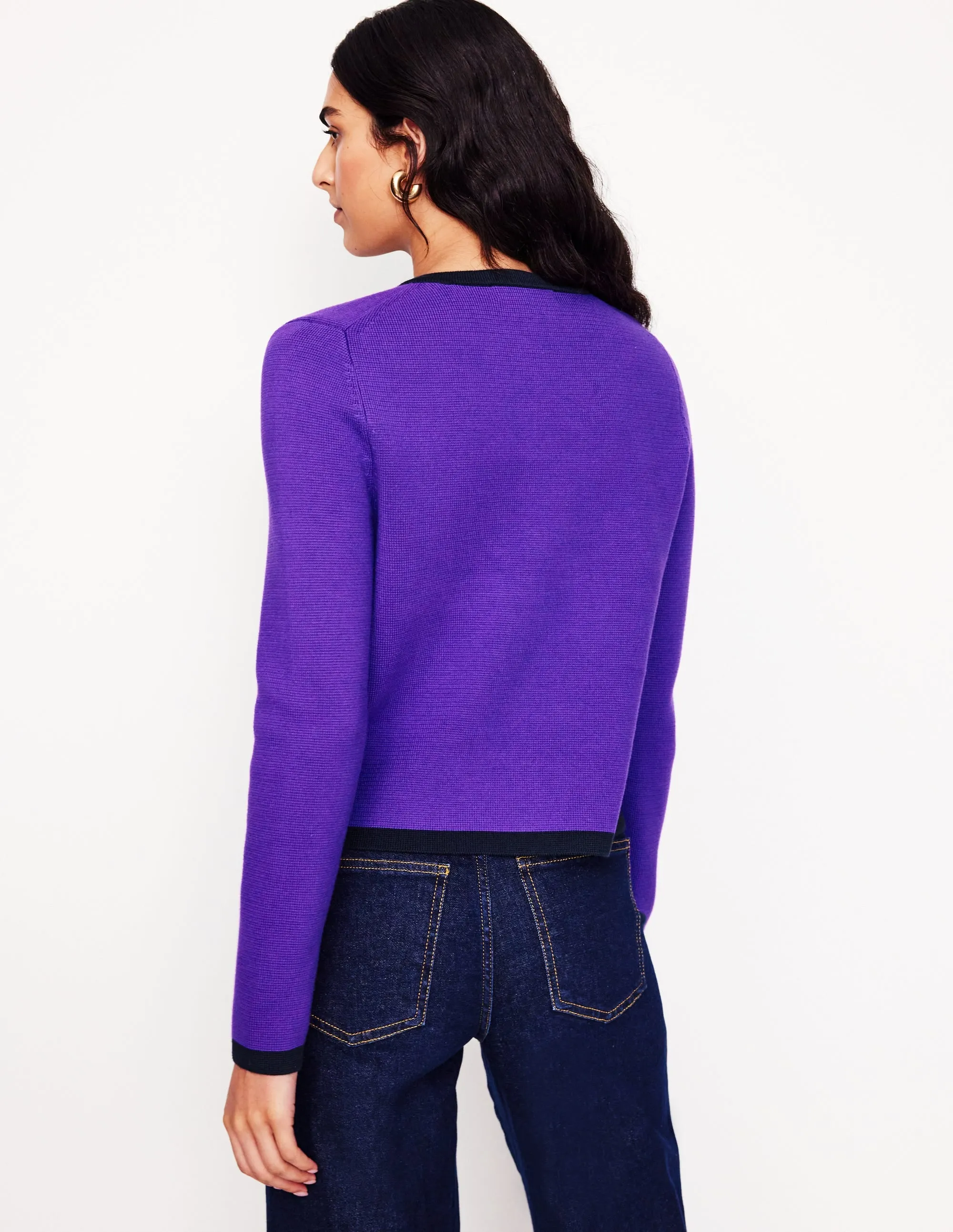 Holly Knitted Jacket-Ameythyst Purple