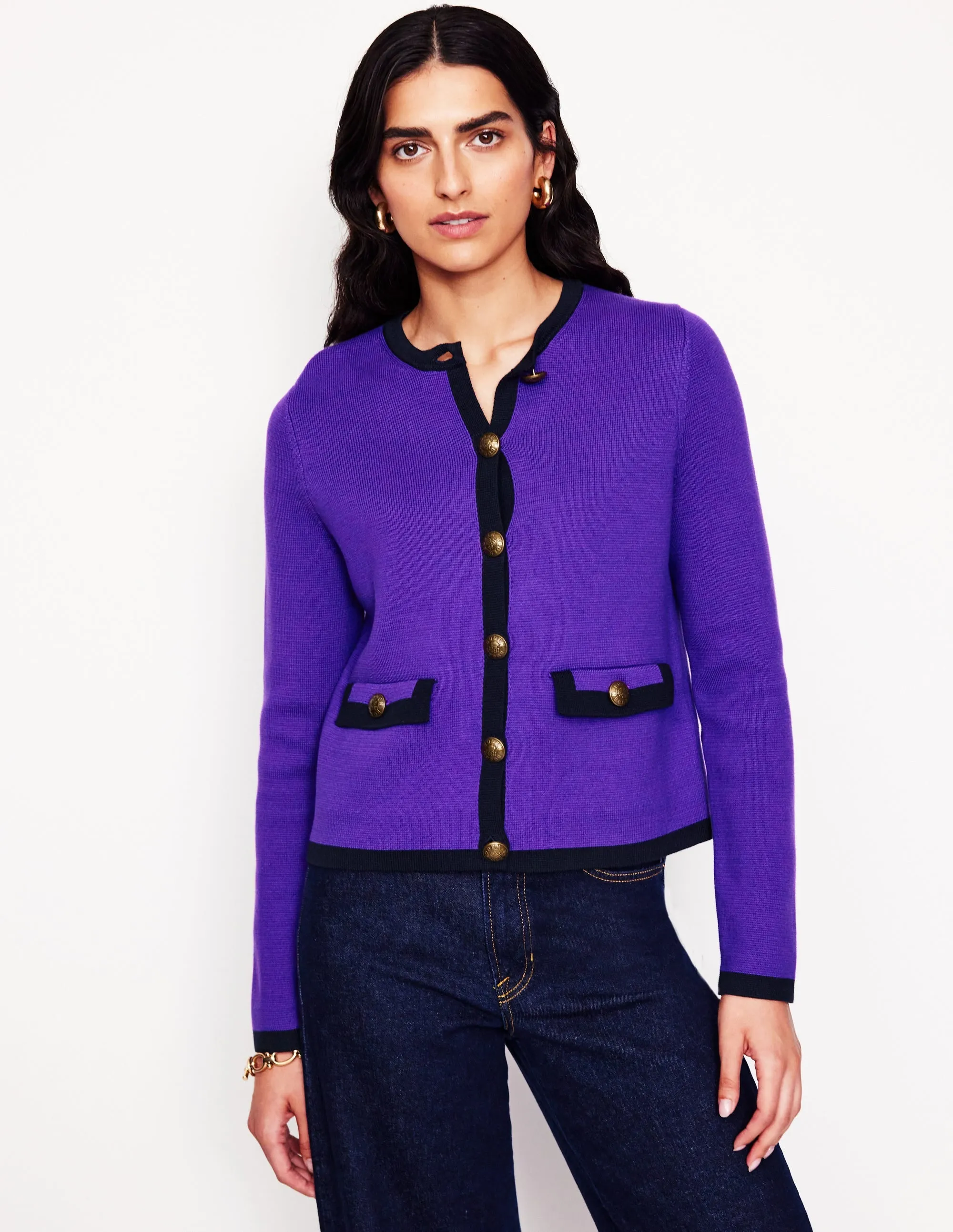 Holly Knitted Jacket-Ameythyst Purple