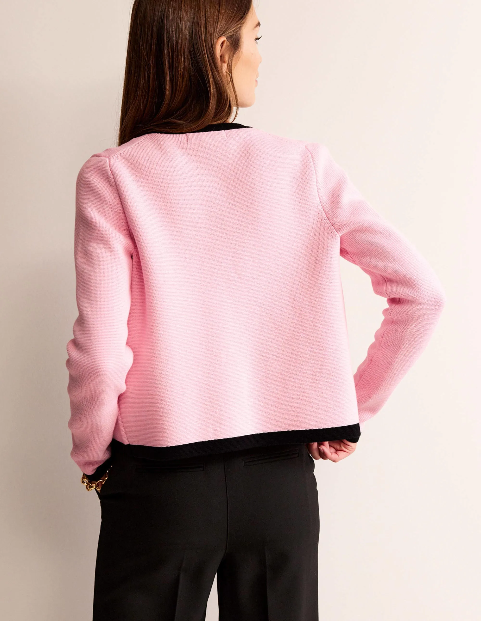 Holly Knitted Jacket-Spring Blossom Pink