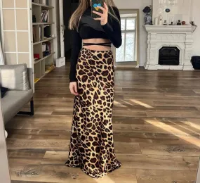 Ilia Leopard Print Maxi Skirt