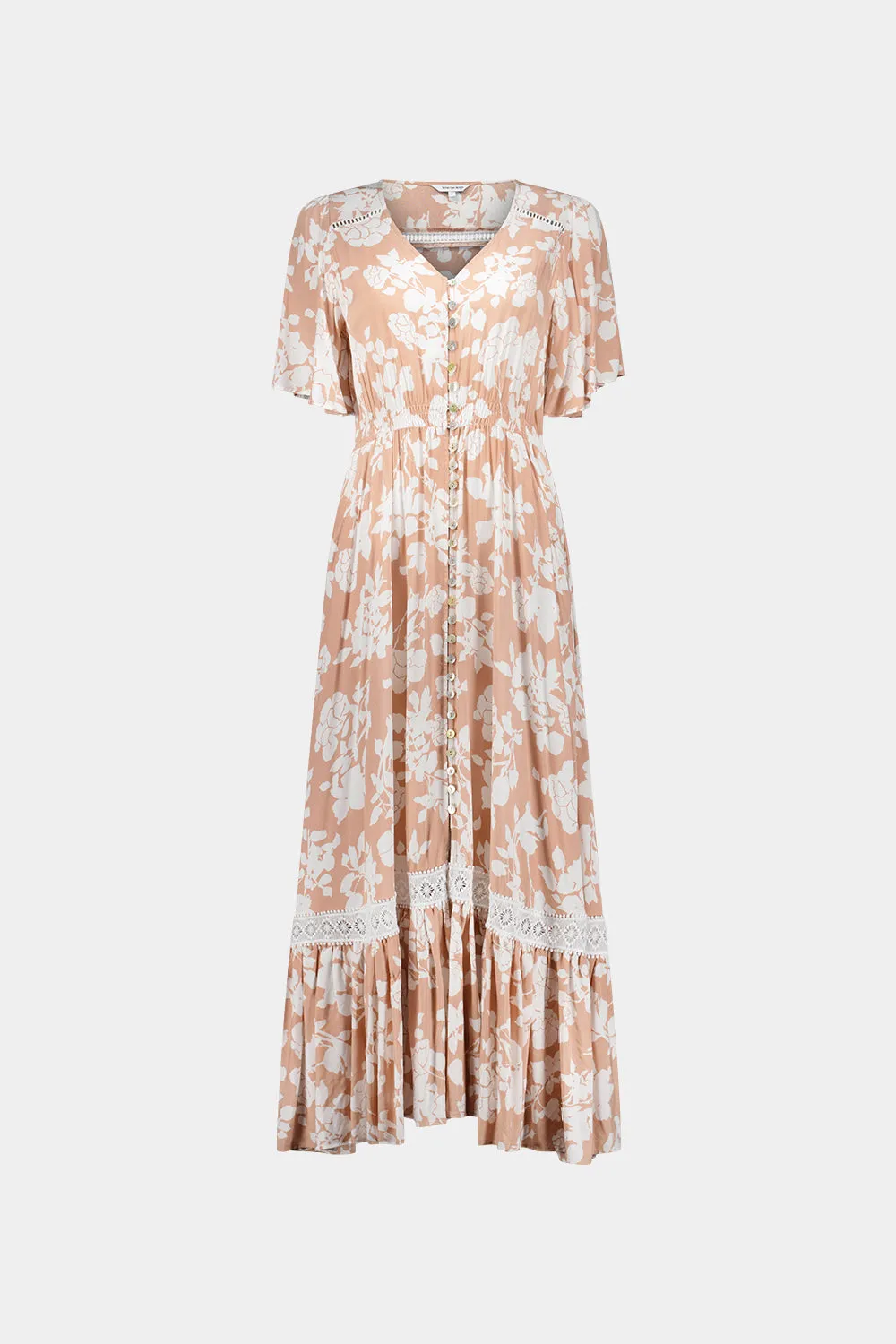 Jolander Dress - Nude Floral - LEMON TREE