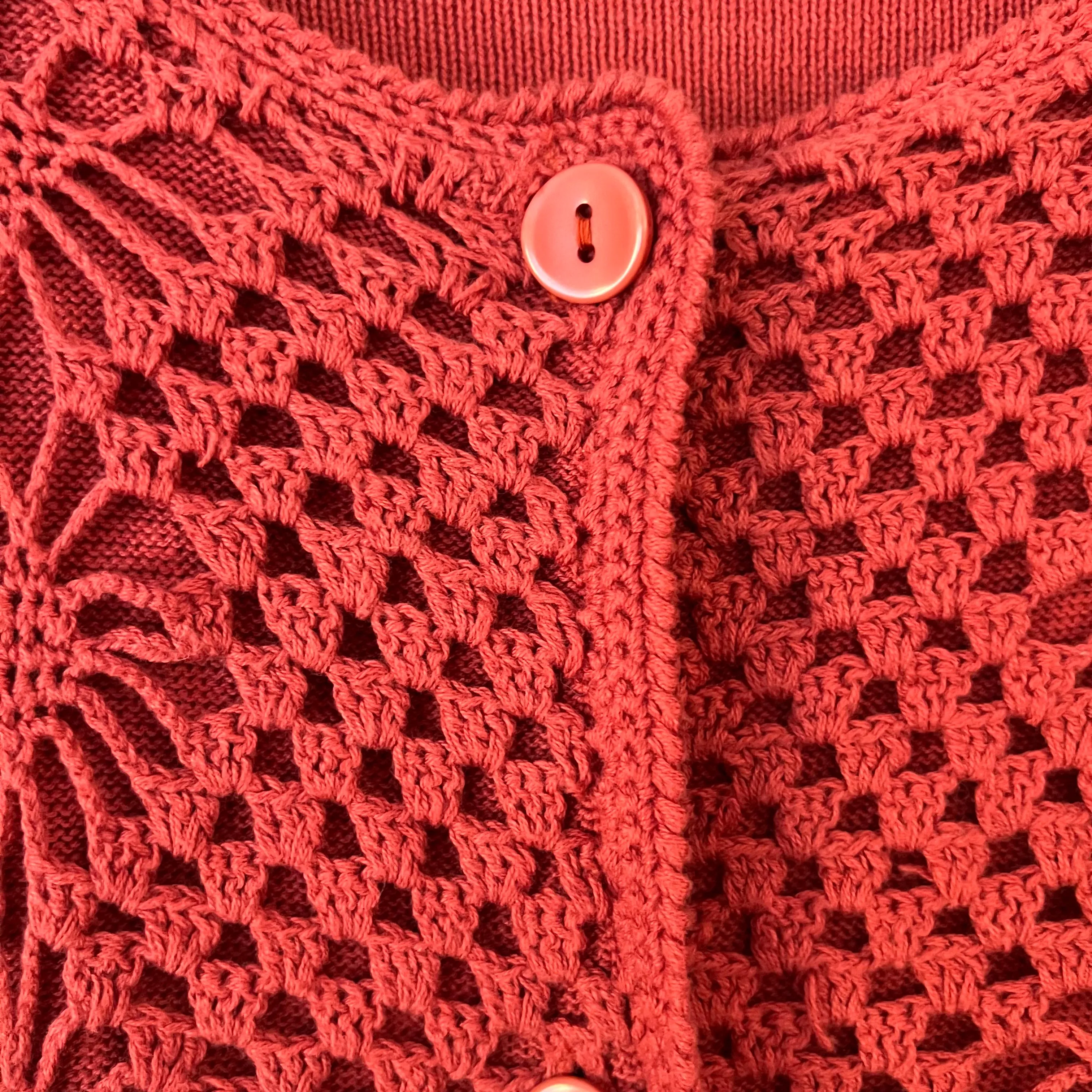 Marisol Vintage Crochet Cotton Cardigan