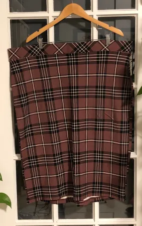 Mauve Plaid Midi Skirt 4X