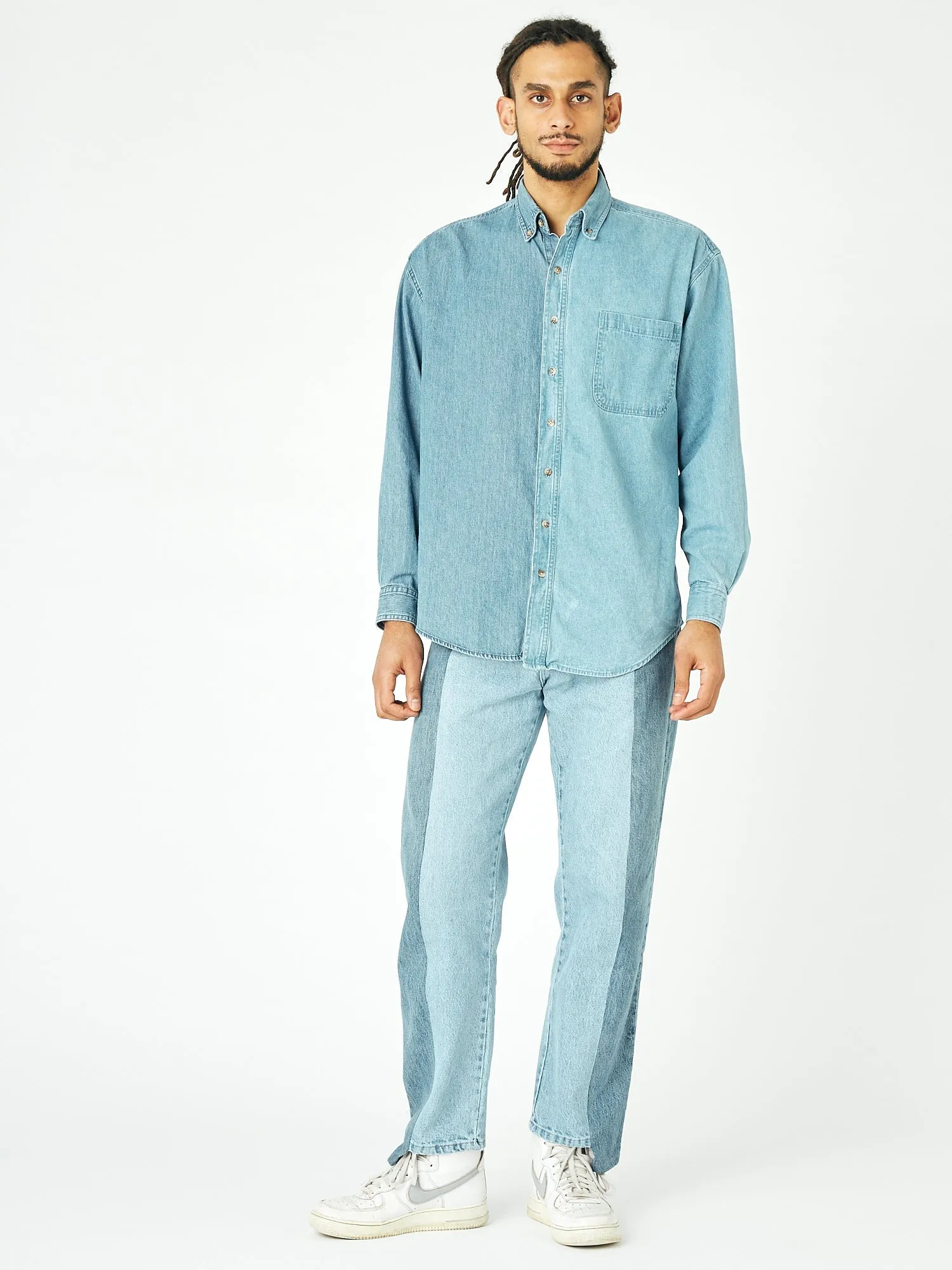 Men's Classic Denim Shirt Mid Blue