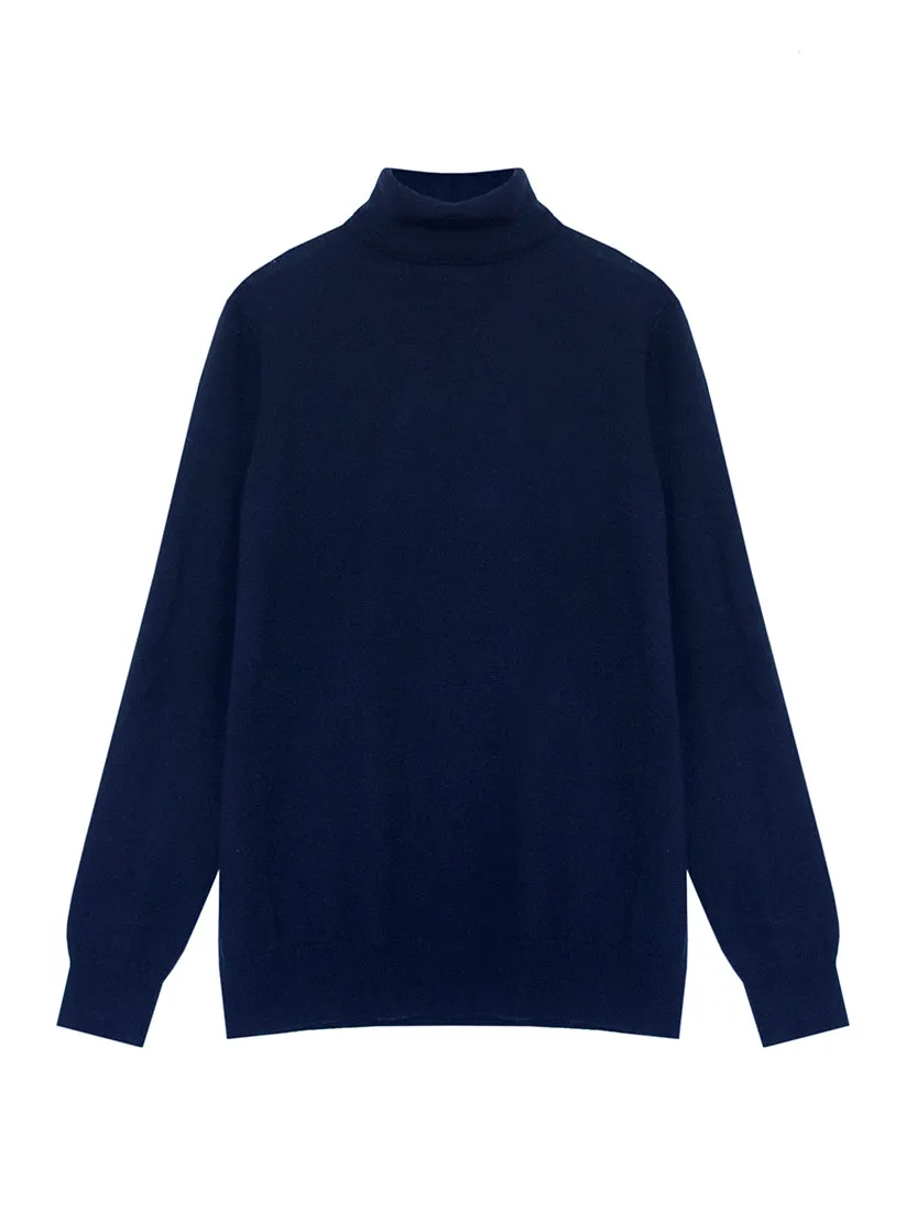 Mens Core Cashmere Roll Neck Jumper