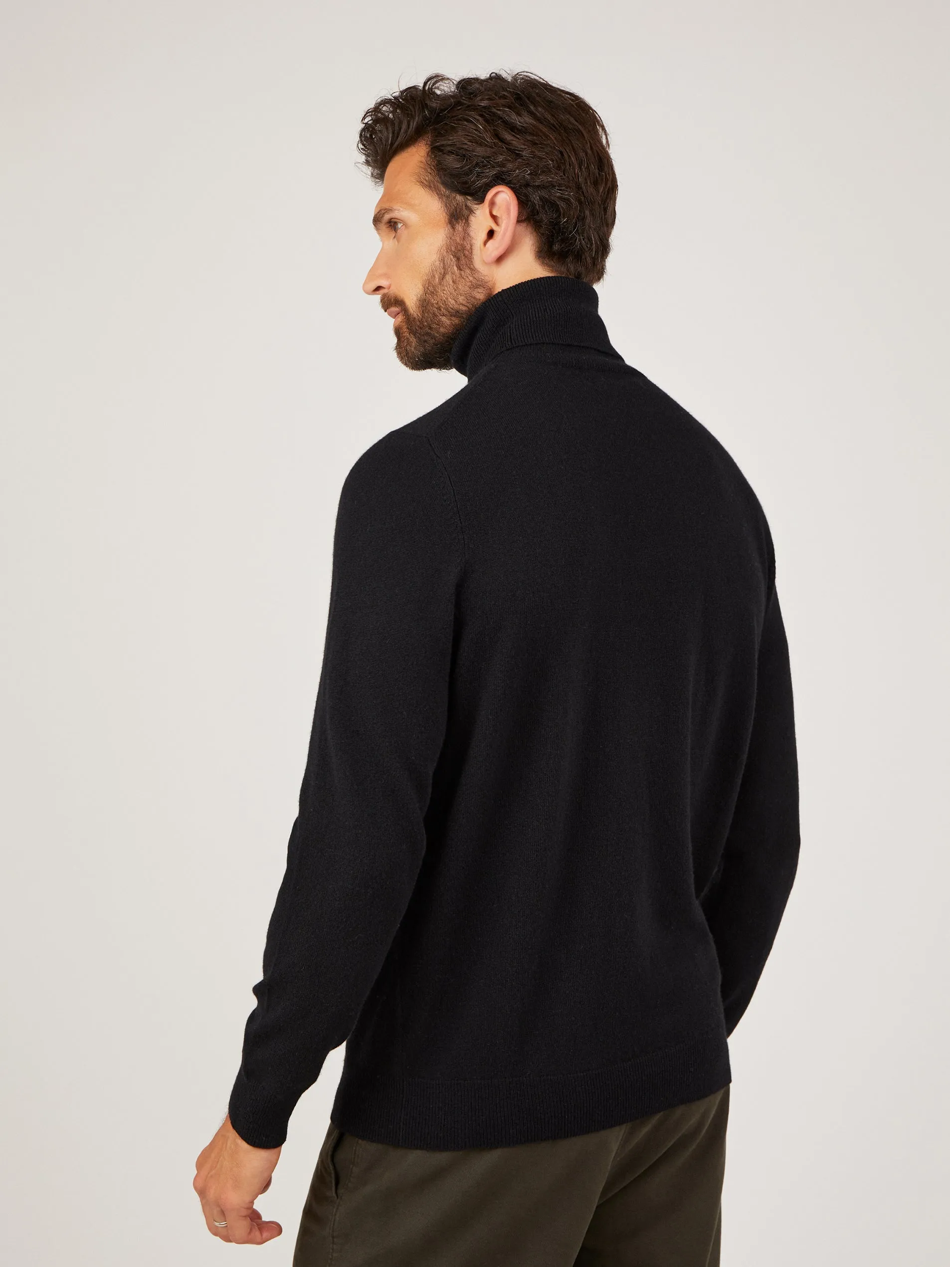 Mens Core Cashmere Roll Neck Jumper