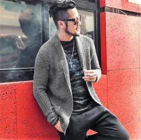 Men's Winter Warm Woolen Slim Knitted Cardigan