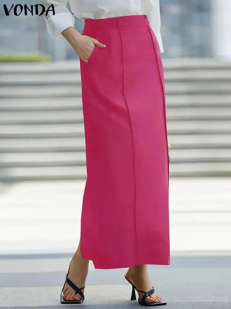 Office Lady Oversized Elegant Summer Long Skirts Office Lady Oversized Elegant Summer Long Skirts