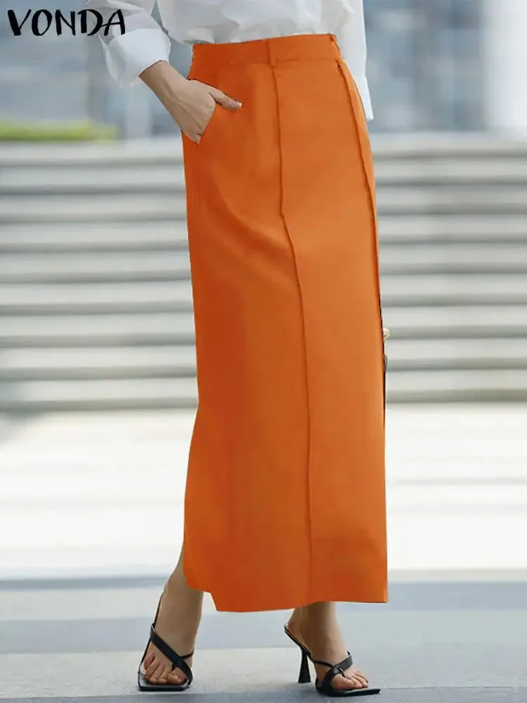 Office Lady Oversized Elegant Summer Long Skirts Office Lady Oversized Elegant Summer Long Skirts