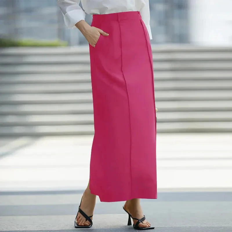 Office Lady Oversized Elegant Summer Long Skirts Office Lady Oversized Elegant Summer Long Skirts