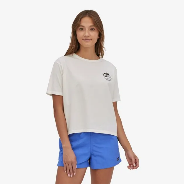 Patagonia Defend Our Oceans Organic Easy Cut Tee-Birch White