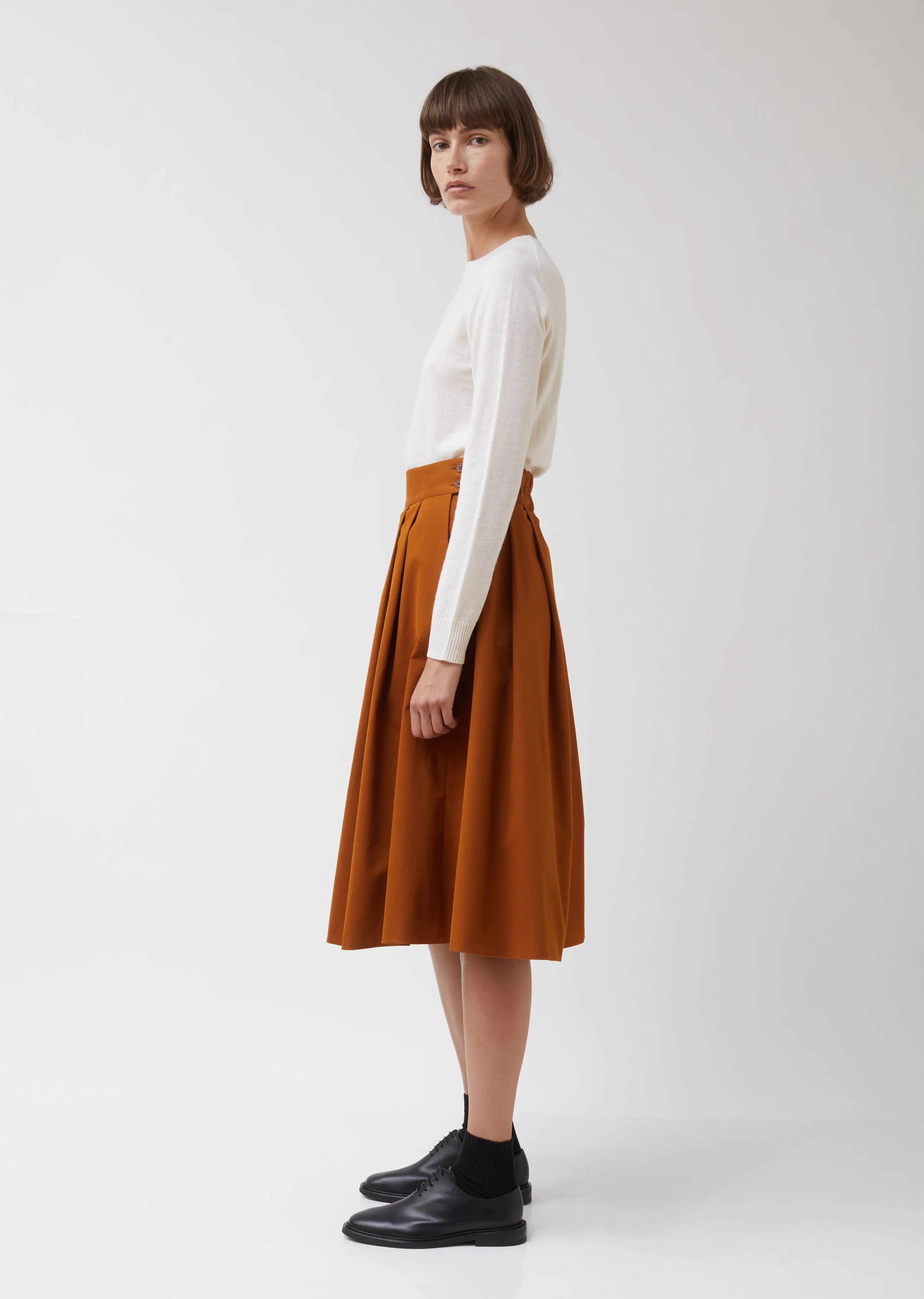 Pleat Front Skirt