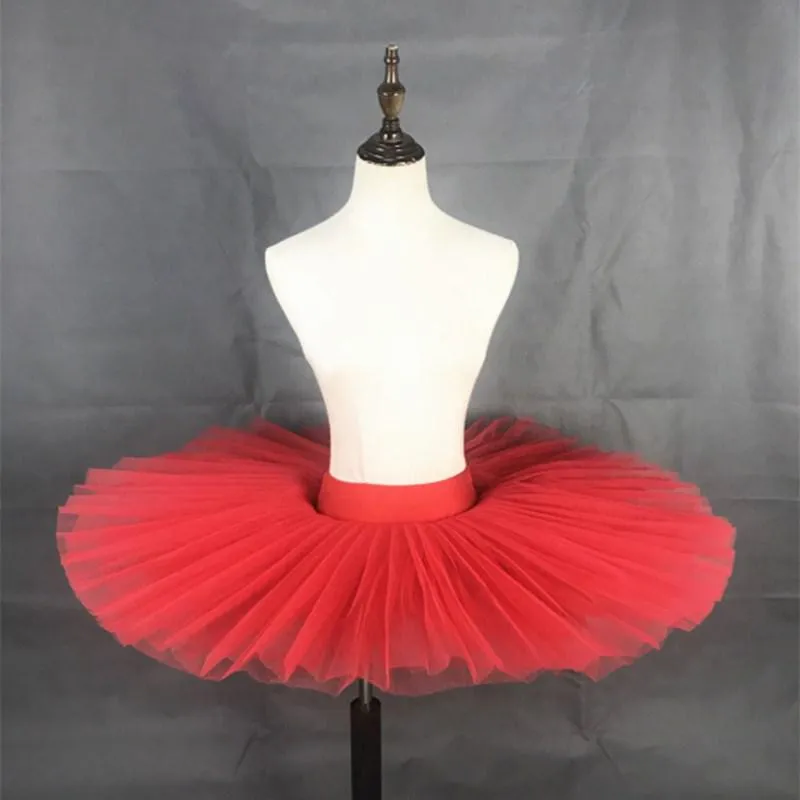 Professional Ballet Girls Practice  Pancake Tutu Skirts 6 Layers