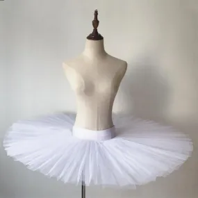 Professional Ballet Girls Practice  Pancake Tutu Skirts 6 Layers