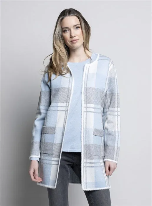 September Skies Plaid Cardigan