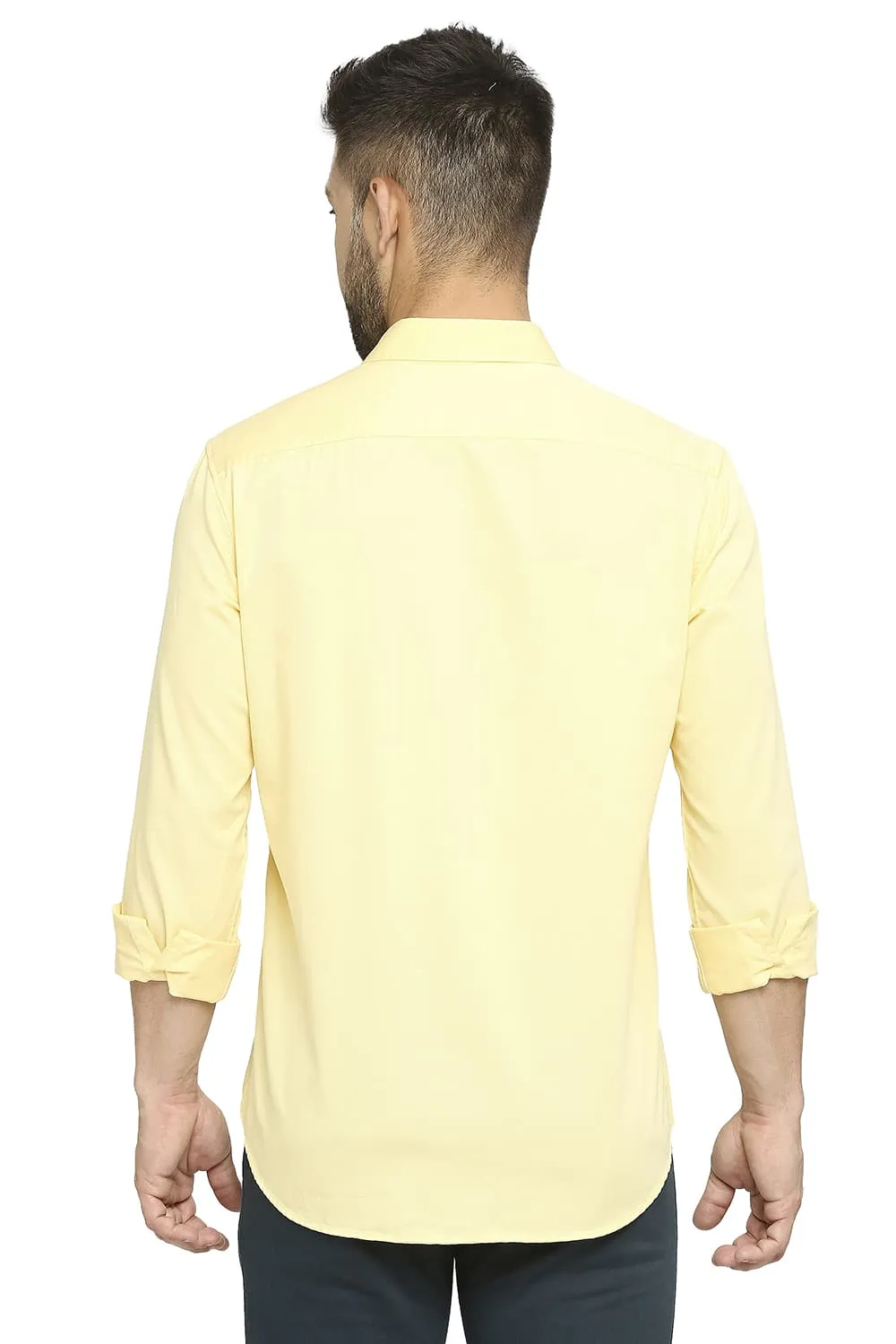 Slim Fit Cotton Polyester Cavalary Twill Shirt