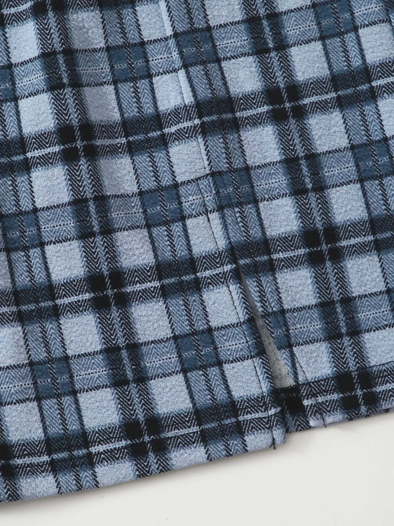 Split Hem Tartan Skirt