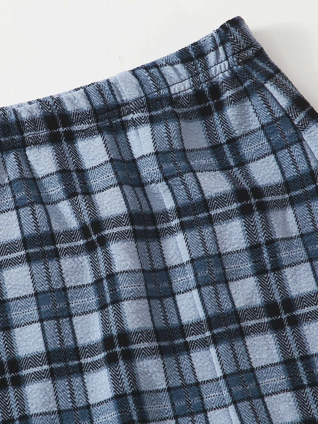 Split Hem Tartan Skirt