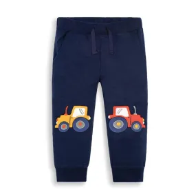 Toddler Boys Navy Blue Cartoon Truck Pants