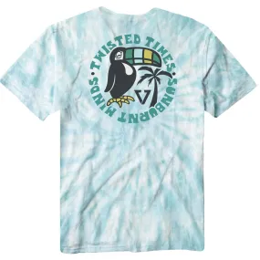 Vissla Easy Breaks Tie Dye Pocket Tee-Pacific Blue