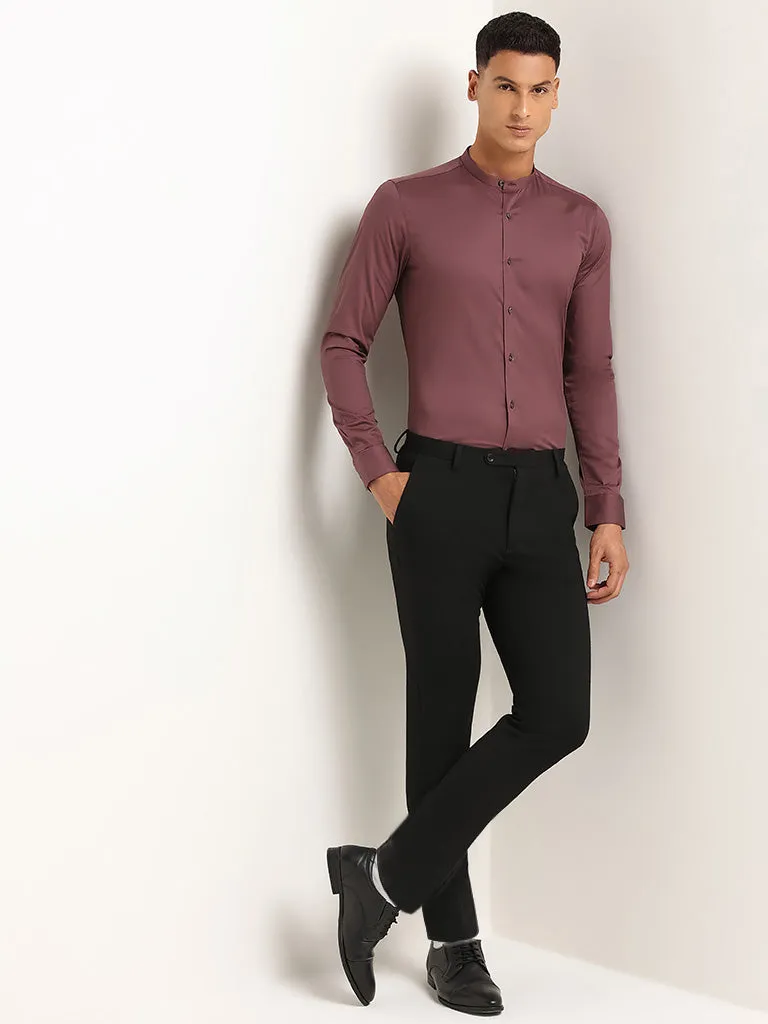 WES Formals Mauve Ultra Slim Fit Shirt