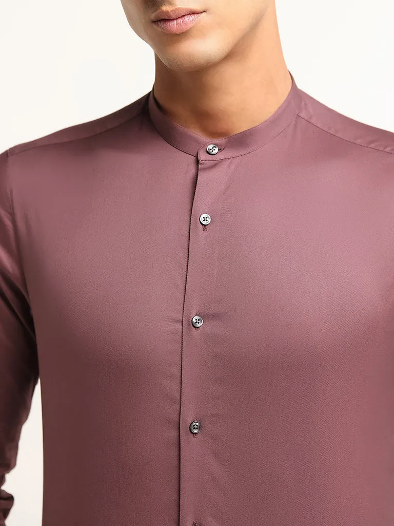 WES Formals Mauve Ultra Slim Fit Shirt