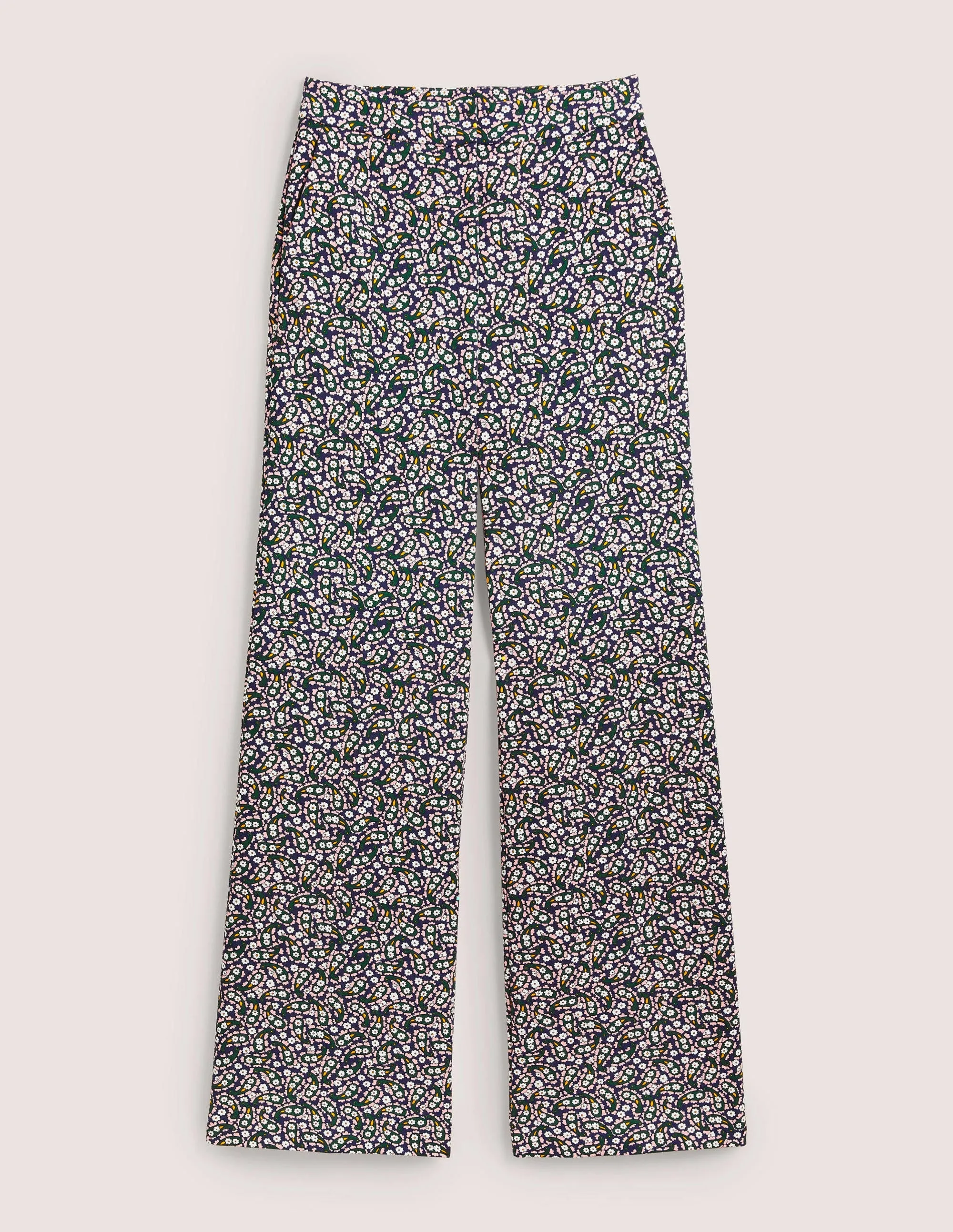 Westbourne Ponte Trousers-Navy, Petal Paisley