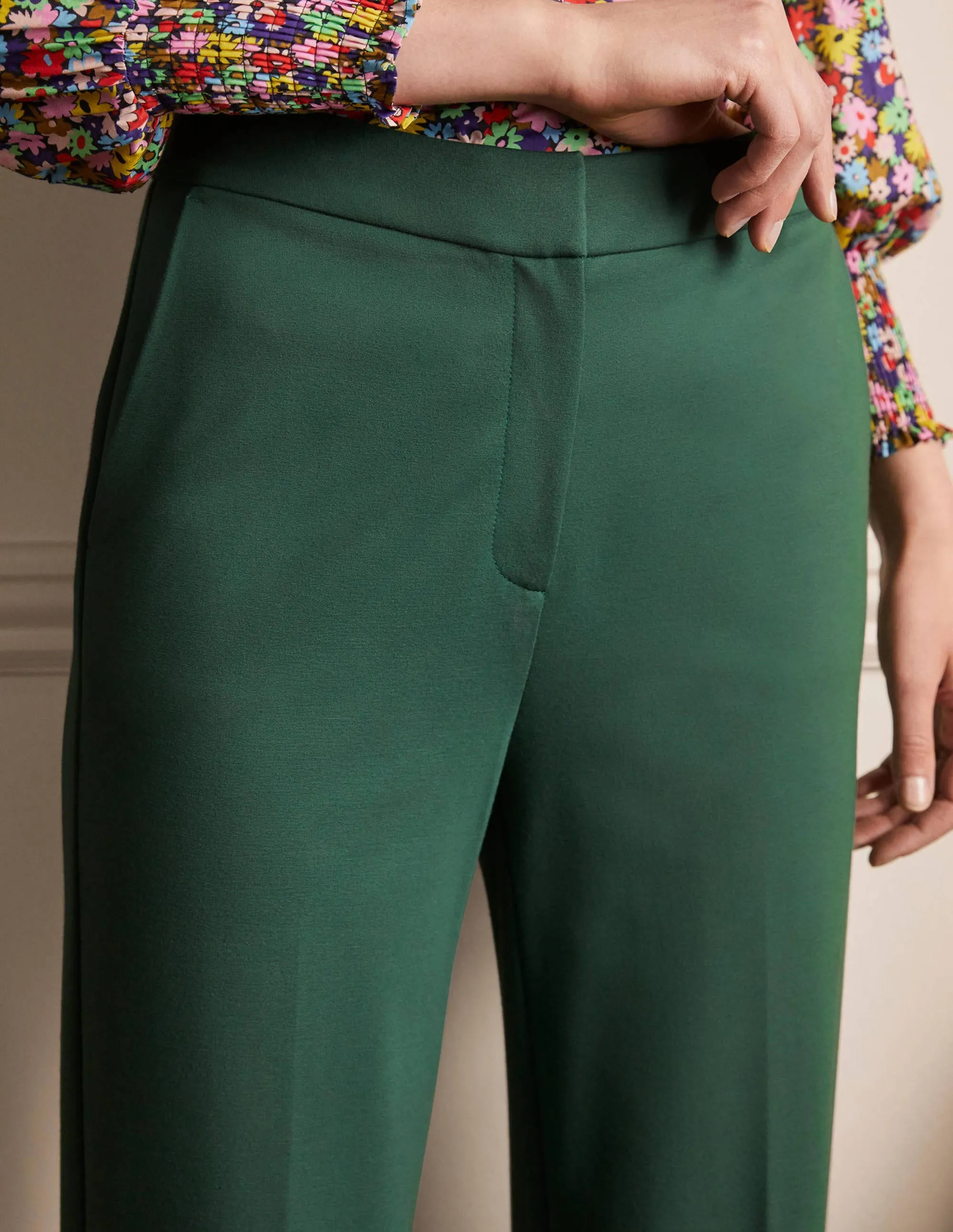 Westbourne Ponte Trousers-Palm Leaf