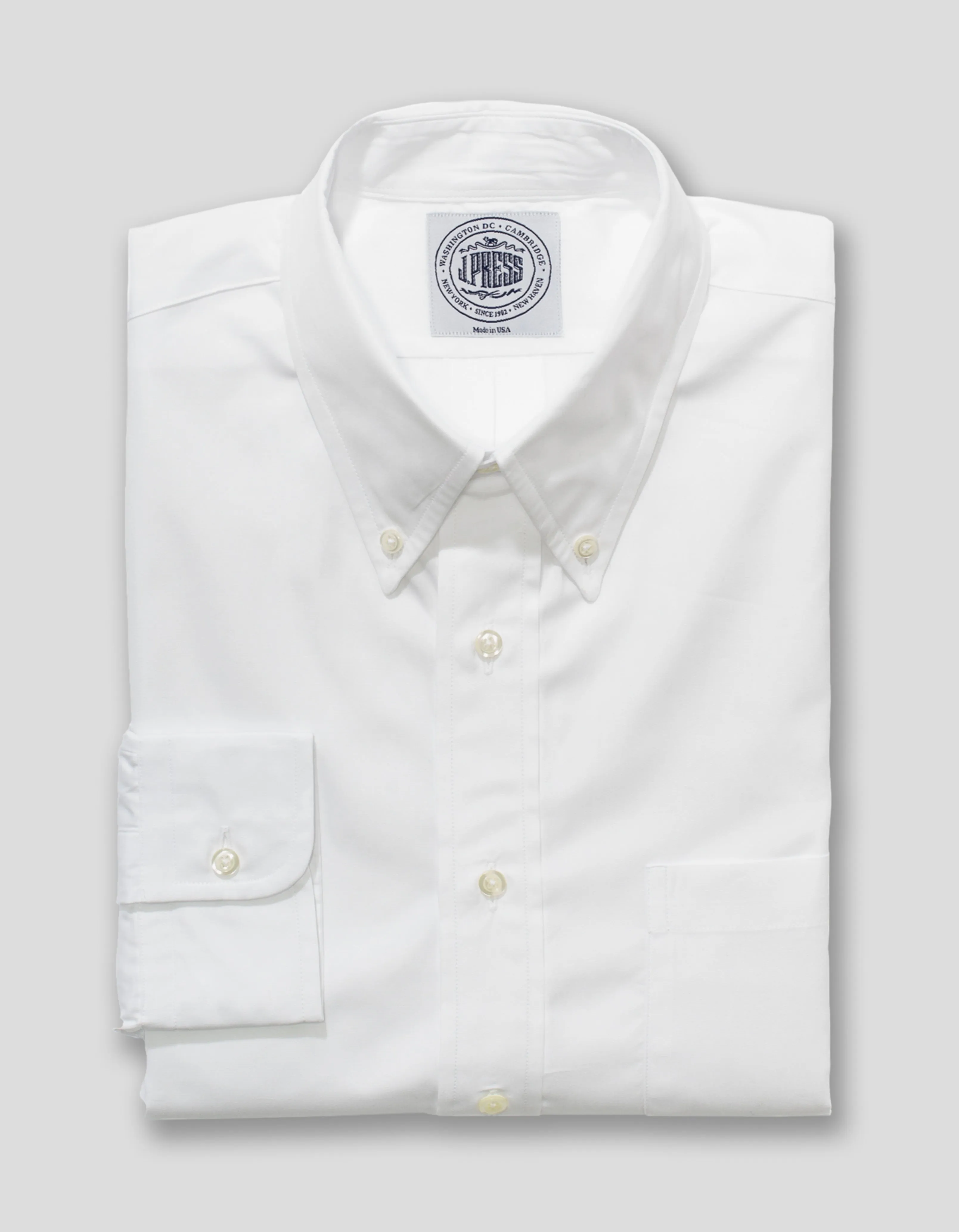 WHITE BROADCLOTH DRESS SHIRT