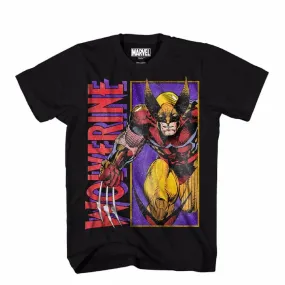 Wolverine Panel X-Men Marvel Comics Adult T-Shirt