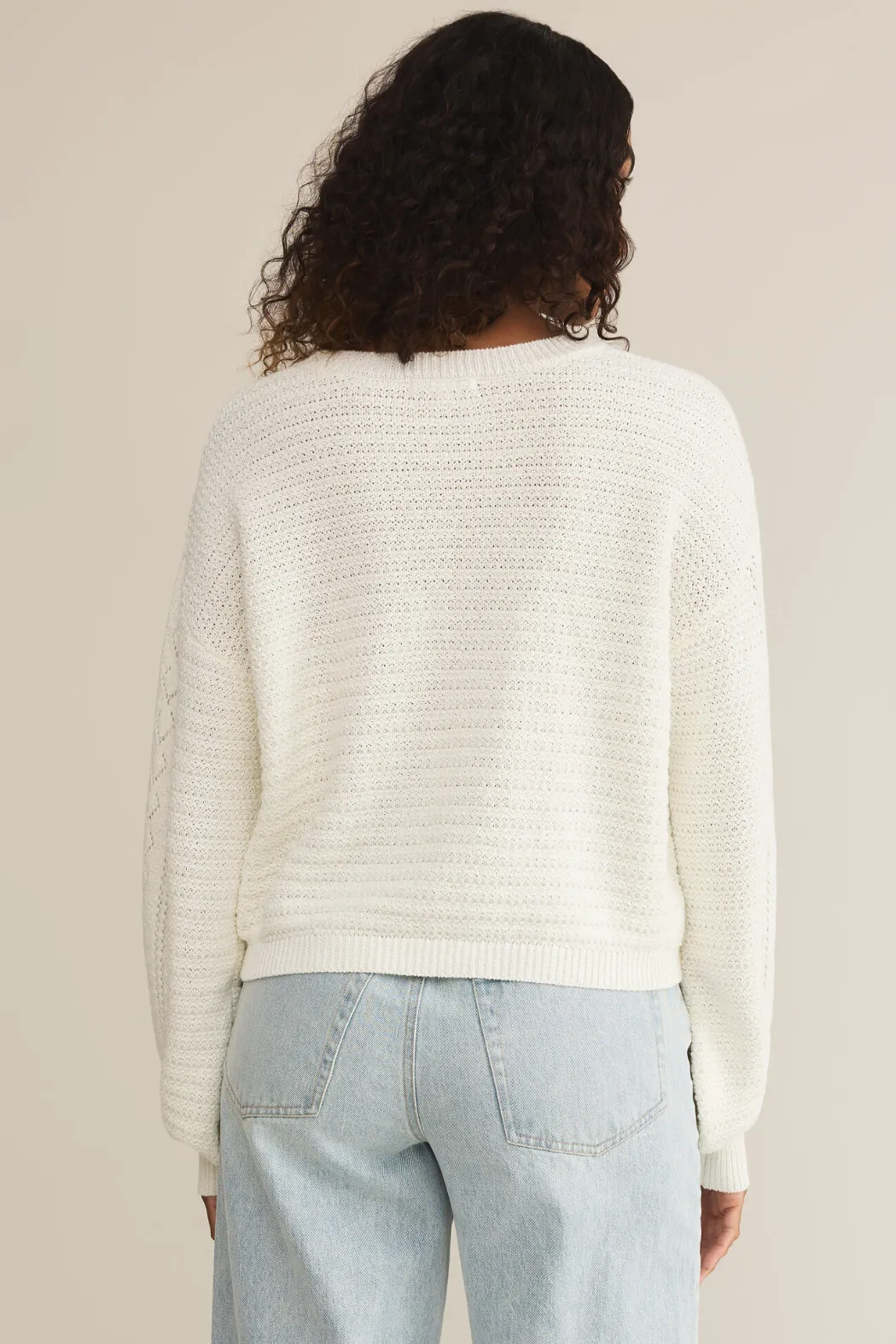 Z Supply Whitney Crochet Sweater - White